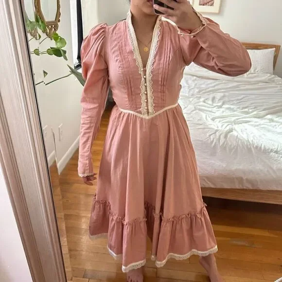 VTG Gunne Sax midi dress - Picture 1 of 13